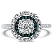 Blue Diamond Ring